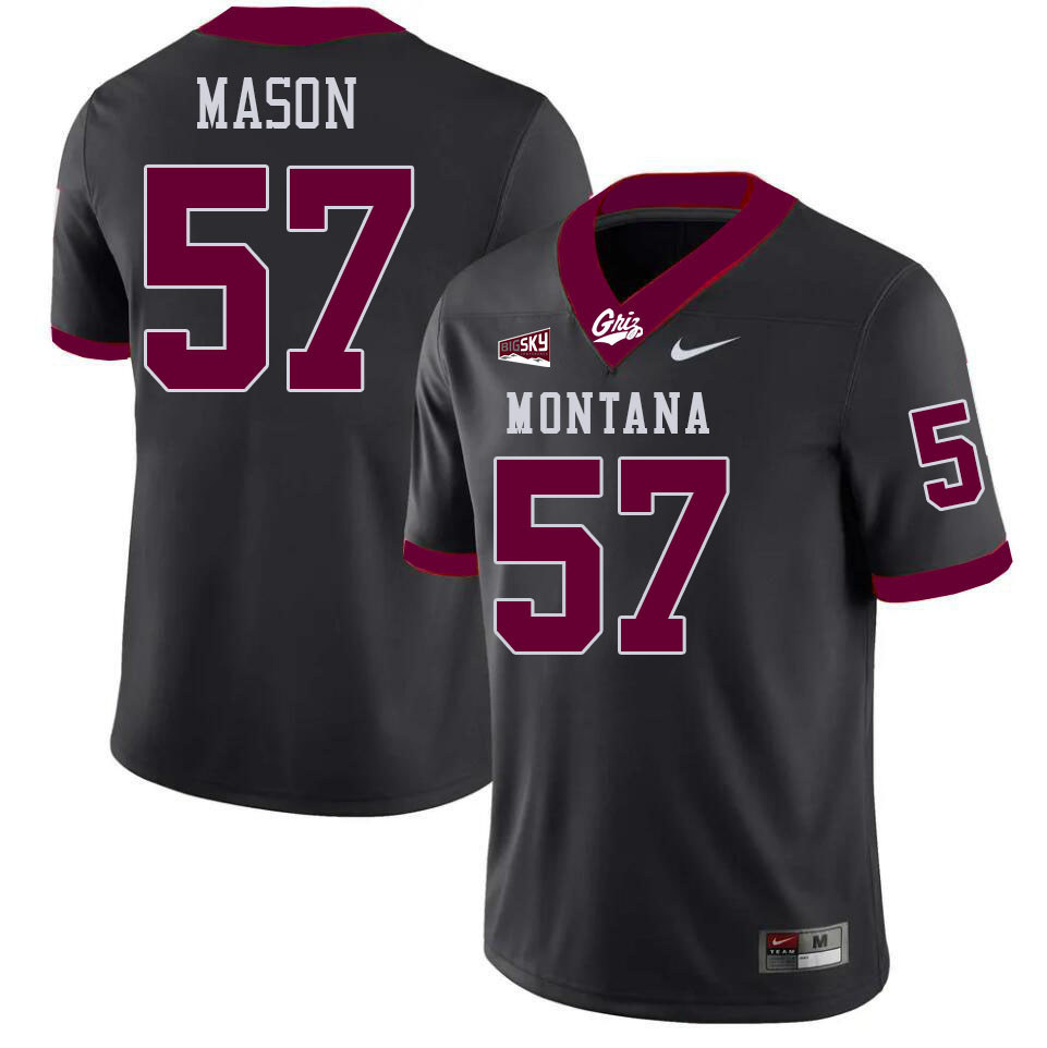 Montana Grizzlies #57 Jake Mason College Football Jerseys Stitched Sale-Black